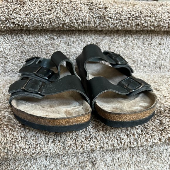 Birkenstock Milano Men’s Dark Grey 2-Strap Backstrap Leather Sandals main image 5